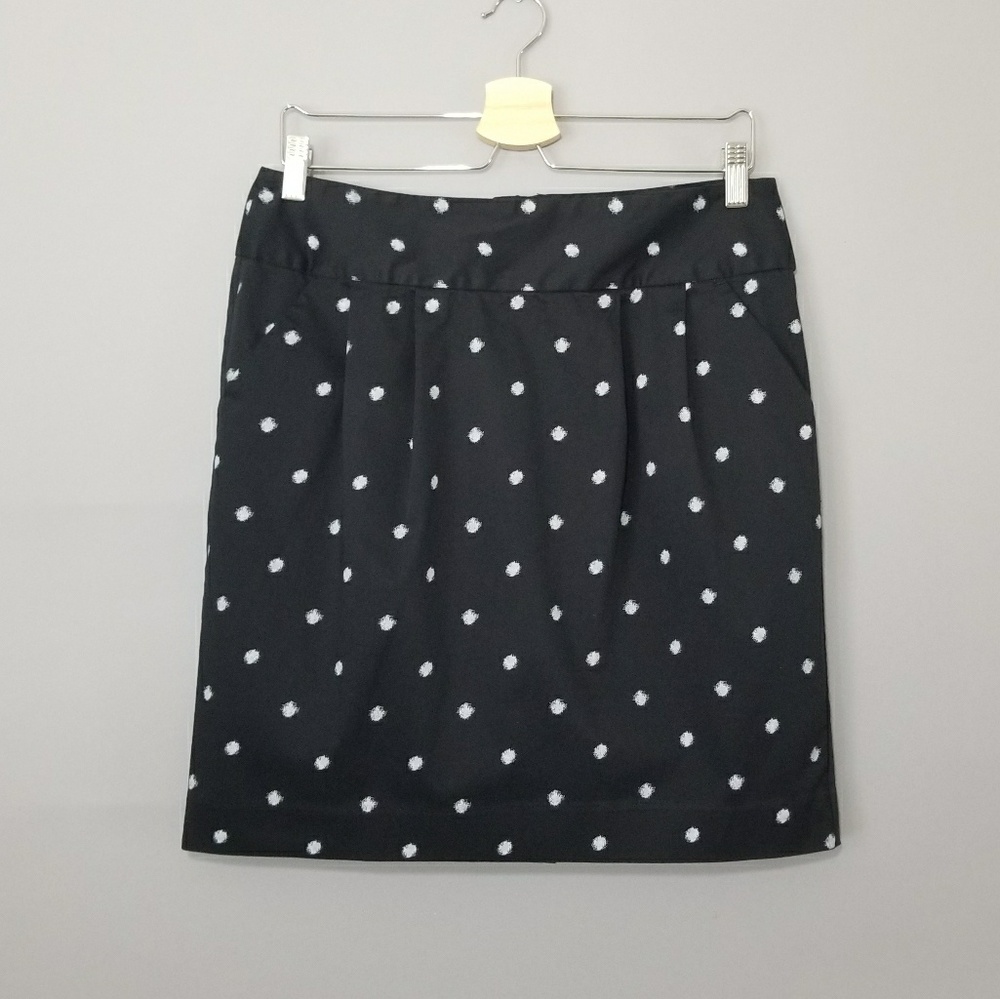 Gap Navy White Polkadot Cotton Pencil skirt Sz 10